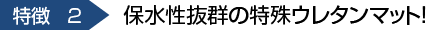 保水性抜群のウレタンマット